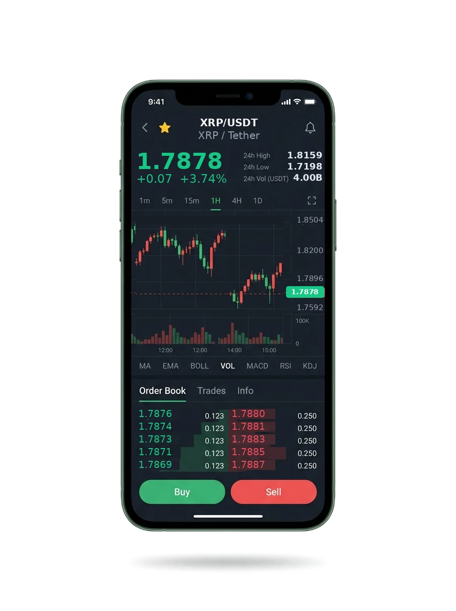 Mobile app screen showing a portfolio summary and a message thread with an account manager